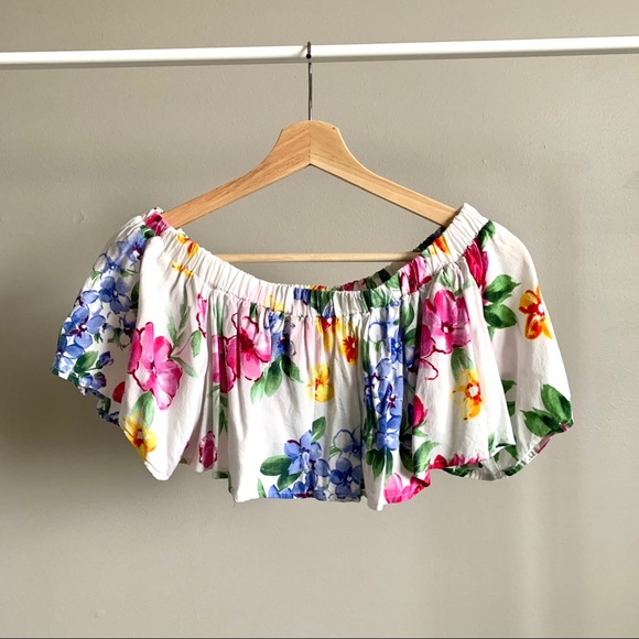 Floral off shoulder flowy top - Picture 3 of 8